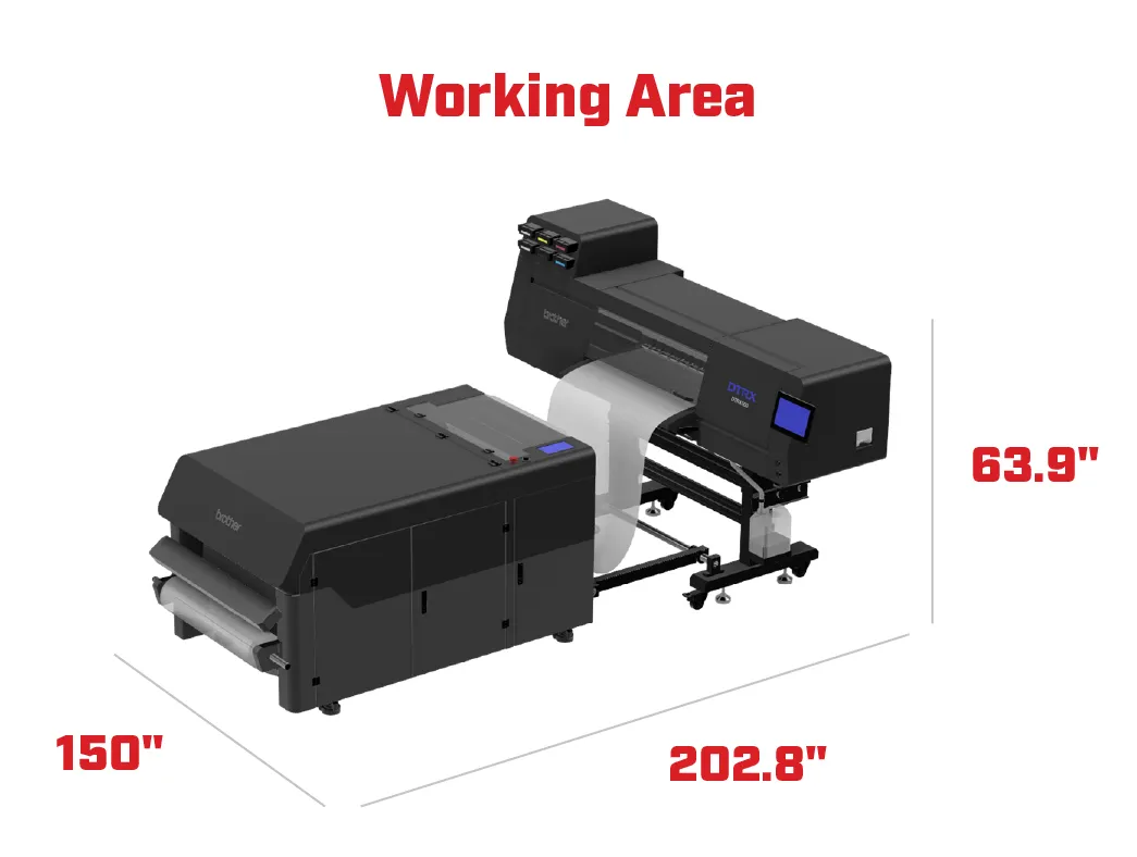 DTRX100 machine dimensions