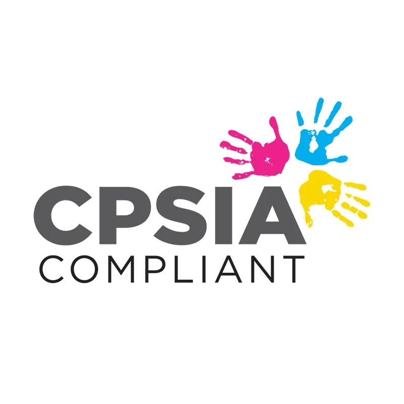 Animated CPSIA Compliant, GOTS Approved Additive and ECO PASSPORT by OEKO-TEX certification logos