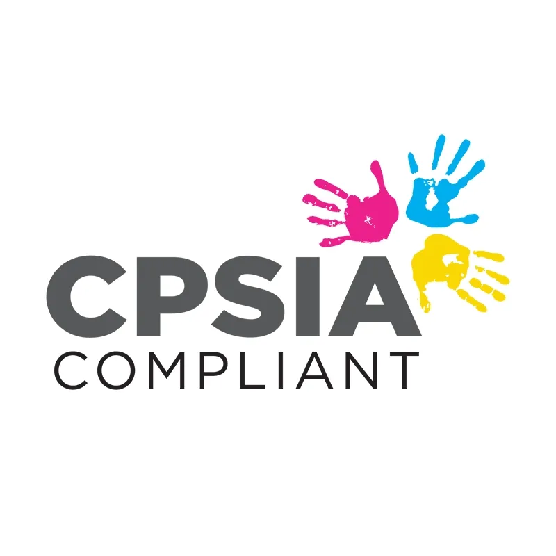 Animated CPSIA Compliant, GOTS Approved Additive and ECO PASSPORT by OEKO-TEX certification logos