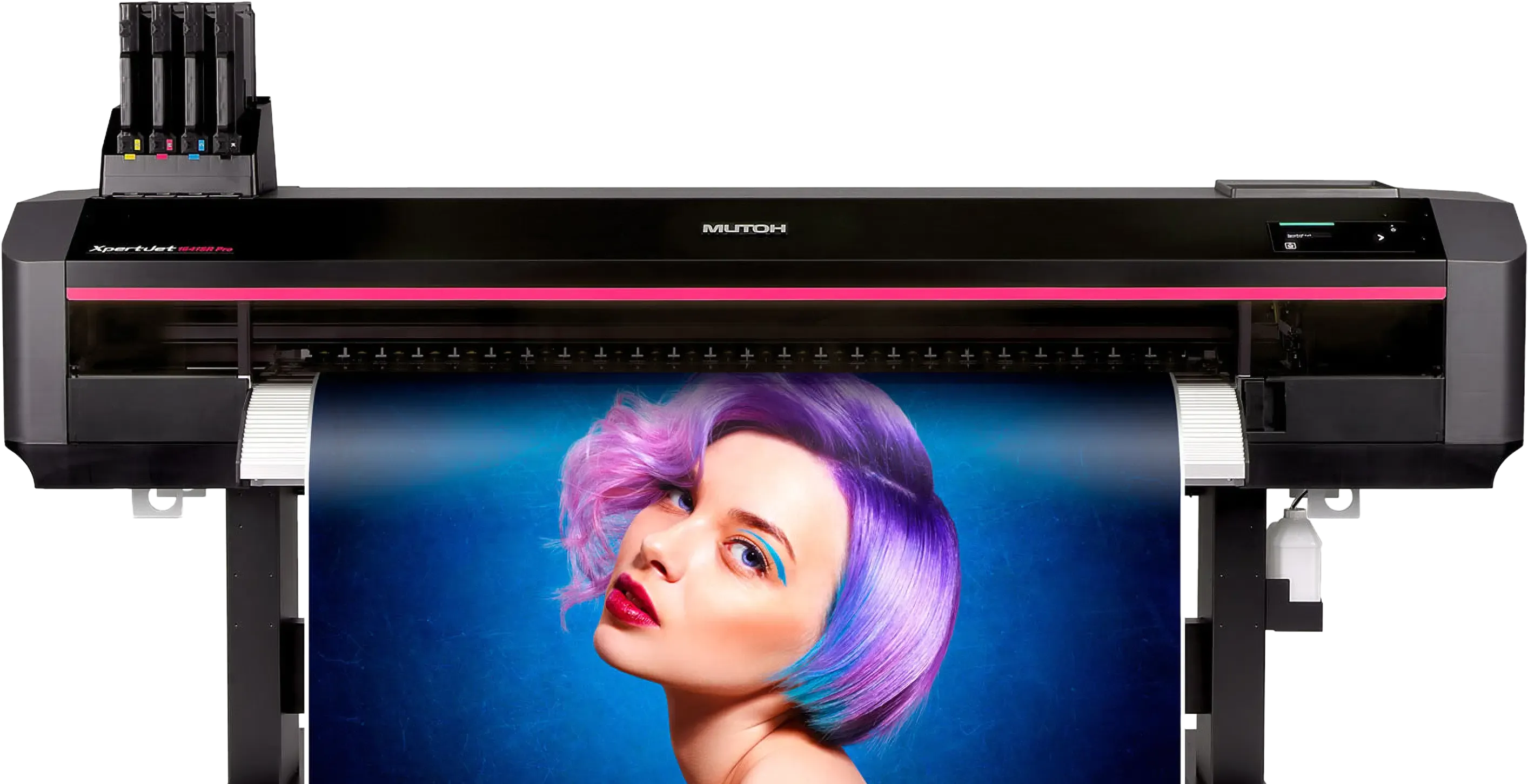 Mutoh XpertJet wide format printer producing a large format graphic