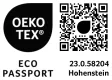 ECO PASSPORT by OEKO-TEX, certificate 23.0.58204