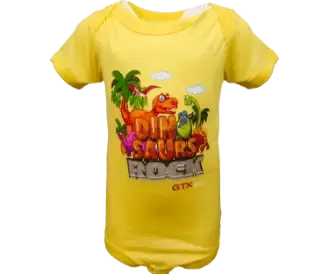 Yellow t-shirt printed with GTXpro printer