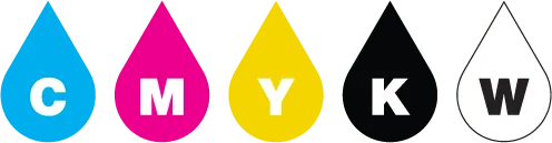 CMYK + White ink